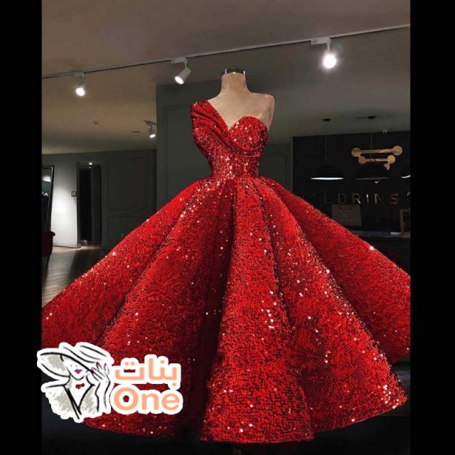 فستان سواريه احمر 2021  