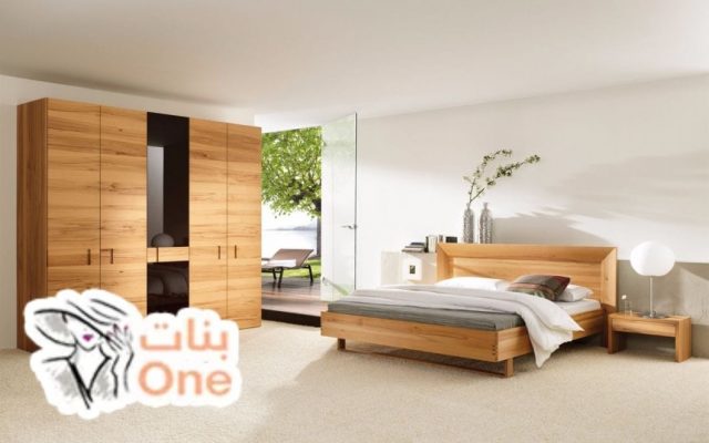 ديكورات غرف نوم خشب طبيعي 2021  