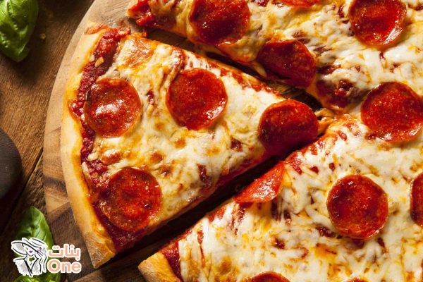 طريقة عمل بيتزا البيبروني بدون عجين  